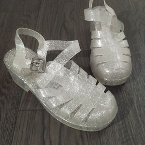 Glittery Clear Kids Sandals